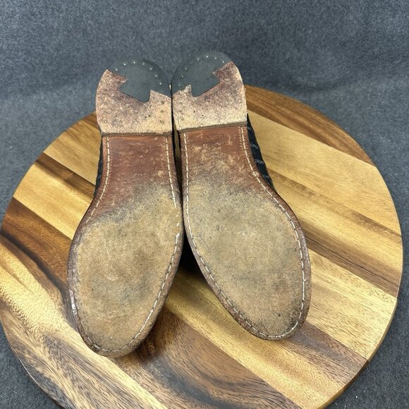 David Eden Mens Tassel Loafer Shoes Size 9.5 Black Full Genuine Alligator - Picture 9 of 12